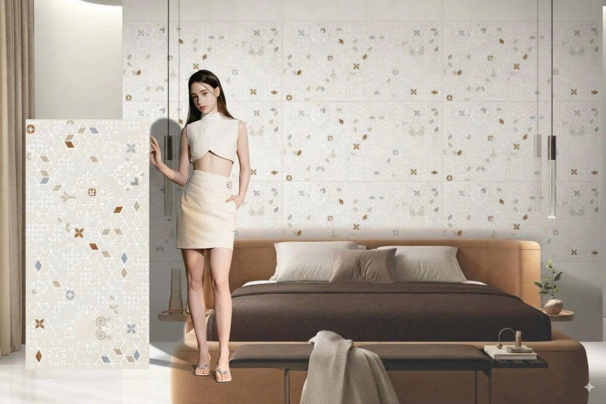 Modern bedroom with stylish decor.